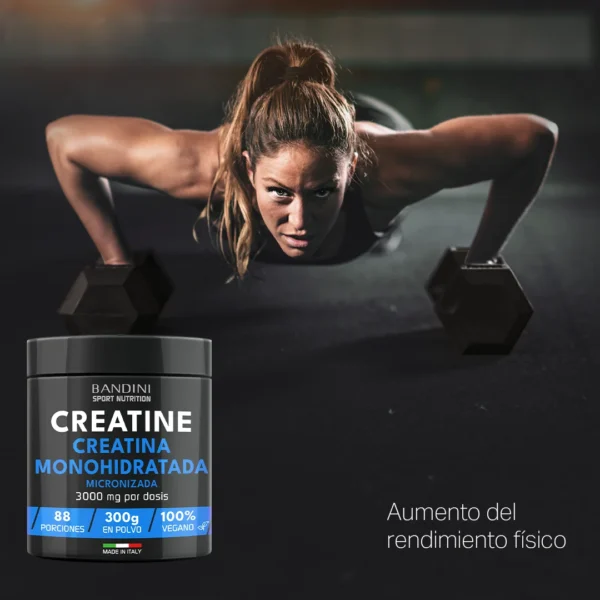 Suplemento de creatina en polvo