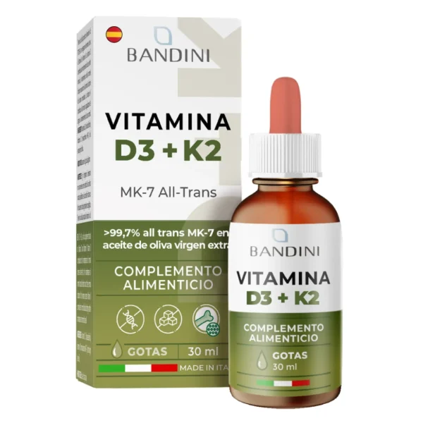 Suplemento de D3+K2 en gotas