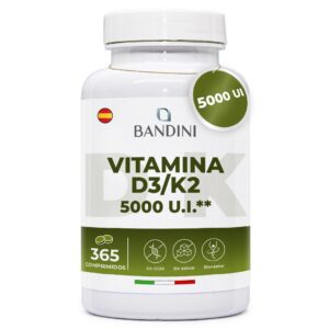 Vitamina D3 K2 5000UI 365 comprimidos