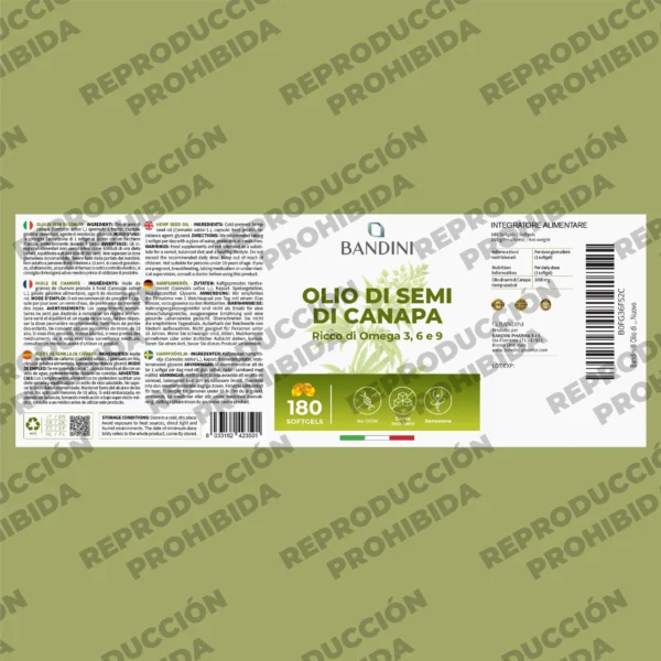 Suplemento de aceite de semilla de cáñamo